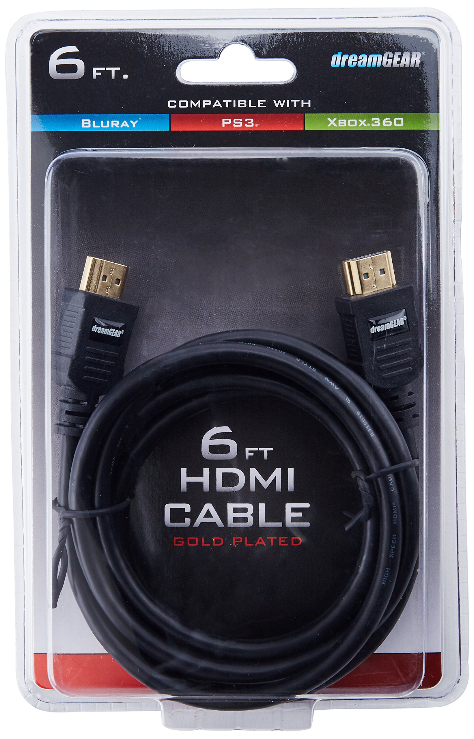 【中古】【非常に良い】dreamGEAR 高速イーサネット・ケーブルを備えた高速HDMIケーブル ブラック