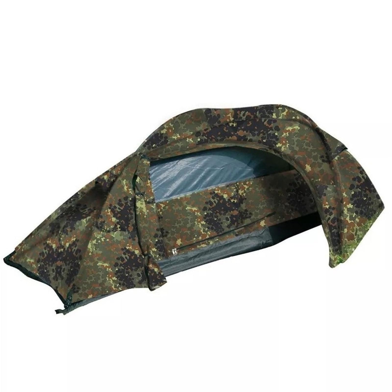 【中古】【人並み外れたに好いたらしい】Mil-Tec 円蓋 一人用 One Man TENT RECOM - BW FLECTARN Camo 偽装