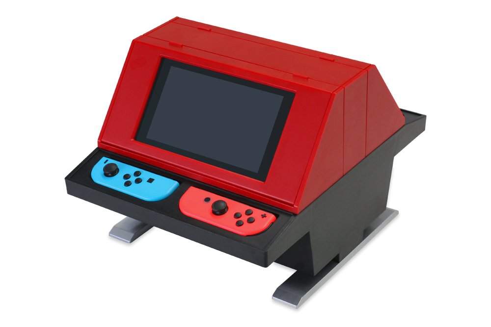 【中古】【非常に良い】(Switch用) 対面型アーケードスタンド (レッド) - Switch|ドリエムコーポレーション