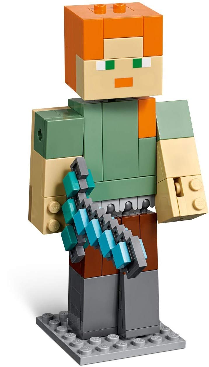 【中古】【人並み外れたに好いたらしい】レゴ(LEGO) マイン手工芸品 マイン手工芸品 ビッグフィグ アレックスと木綿付け鳥 21149 立ちはだかる 手あそび 御坊っちゃん セット-おもちゃ-ブロック