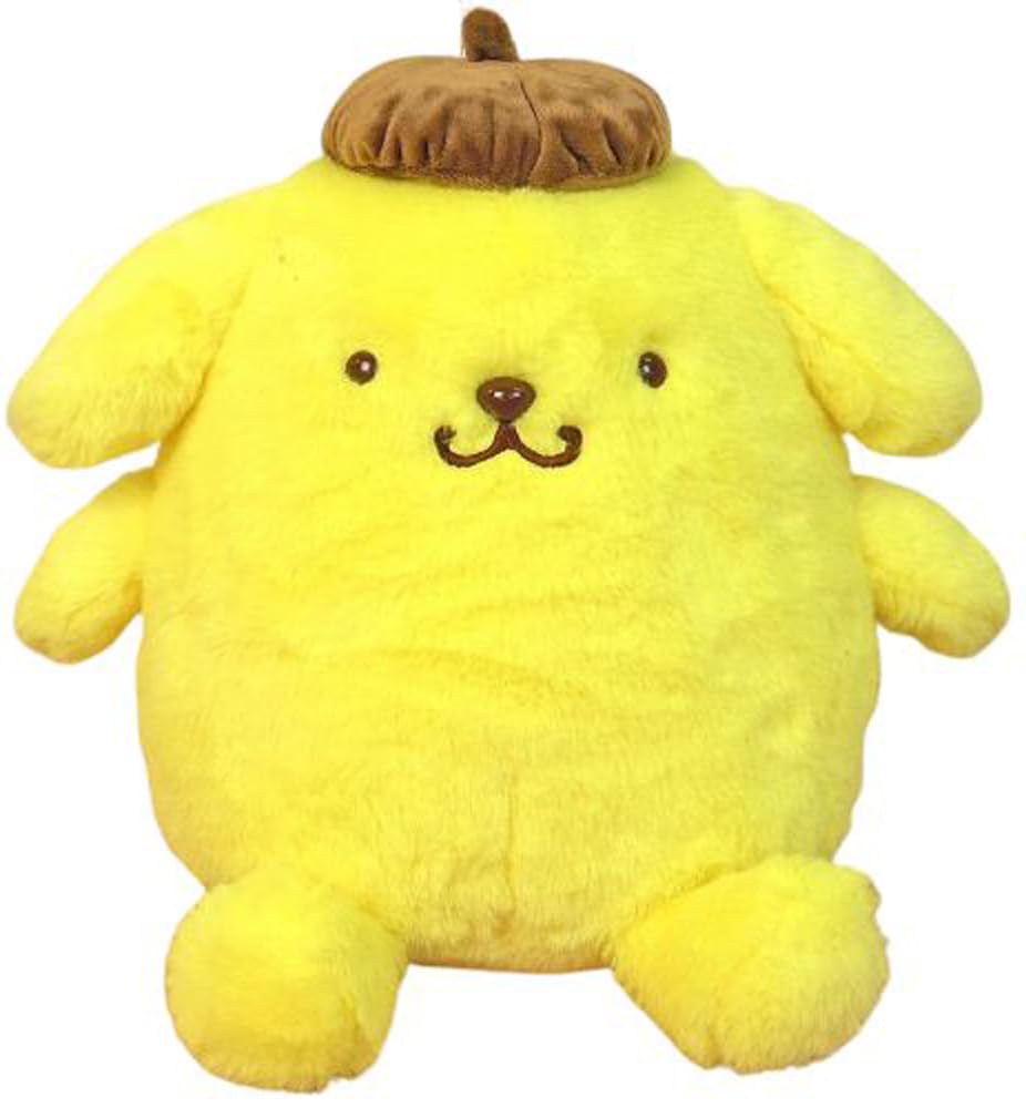 【中古】【非常に良い】ナカジマコーポレーション ほわほわ ポムポムプリン M イエロー H30xW34.5xD30cm ぬいぐるみ サンリオ プリン プレゼント 143143-20