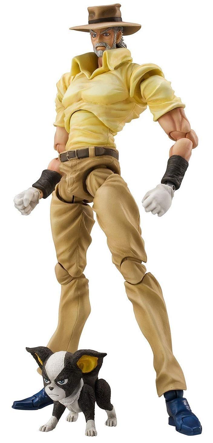 【中古】【非常に良い】メディコス 超像可動 『ジョジョの奇妙な冒険 第三部』ジョセフ・ジョースター&イギー 約150mm&35mm PVC&ABS&ナイロン 塗装済み可動フィギュア
