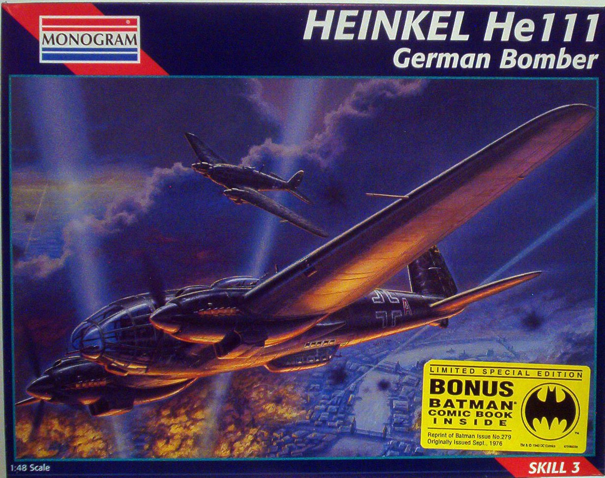 【中古】【人並み外れたに好いたらしい】1:48モノグラム ハインケルヘリウム 111砲撃機 並行輸入