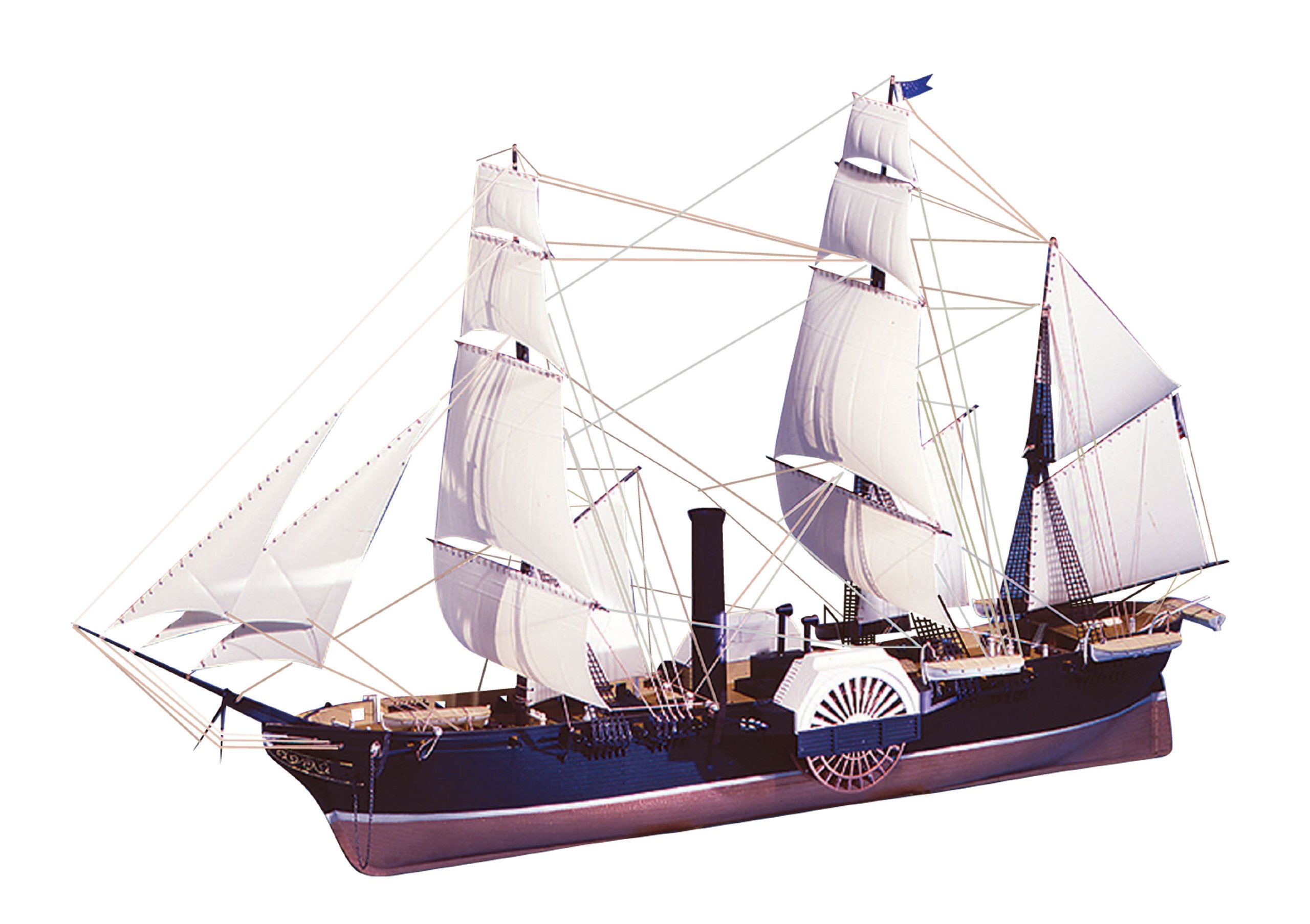 【中古】【非常に良い】青島文化教材社 大型帆船 No.11 1/150 黒船 坂本龍馬フィギュア付