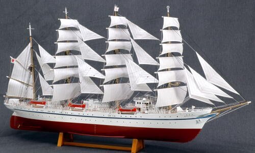 【中古】【人並み外れたに好いたらしい】ウッディジョー 1/160 日本丸 帆付き添い人 木製帆船ひな型 精神的な統合一揃いの道具