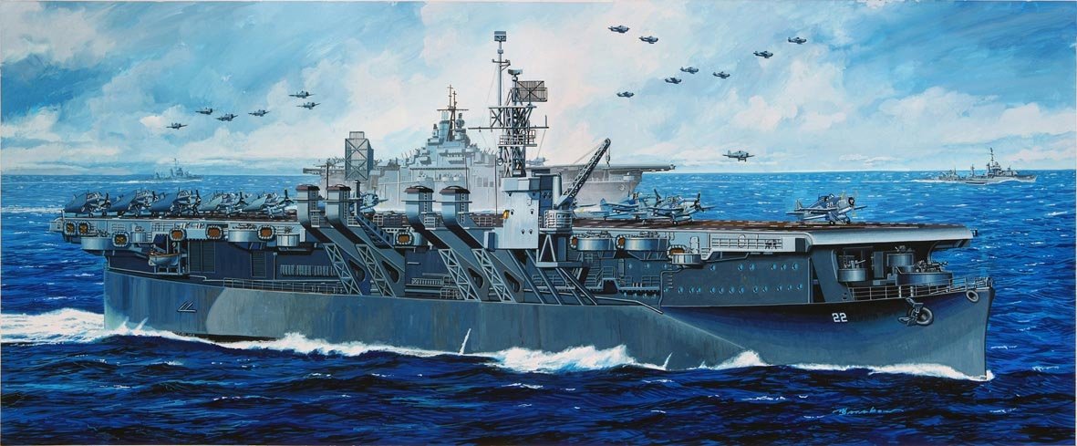 【中古】【人並み外れたに好いたらしい】火竜 1/350 U.S.S.インディペンデンス CVL-22 かっこ良い一揃いの道具 プラモデル