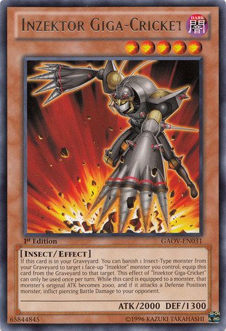 【中古】【非常に良い】遊戯王 英語版 Inzektor Giga-Cricket (GAOV-EN031) - Galactic Overlord - Unlimite...