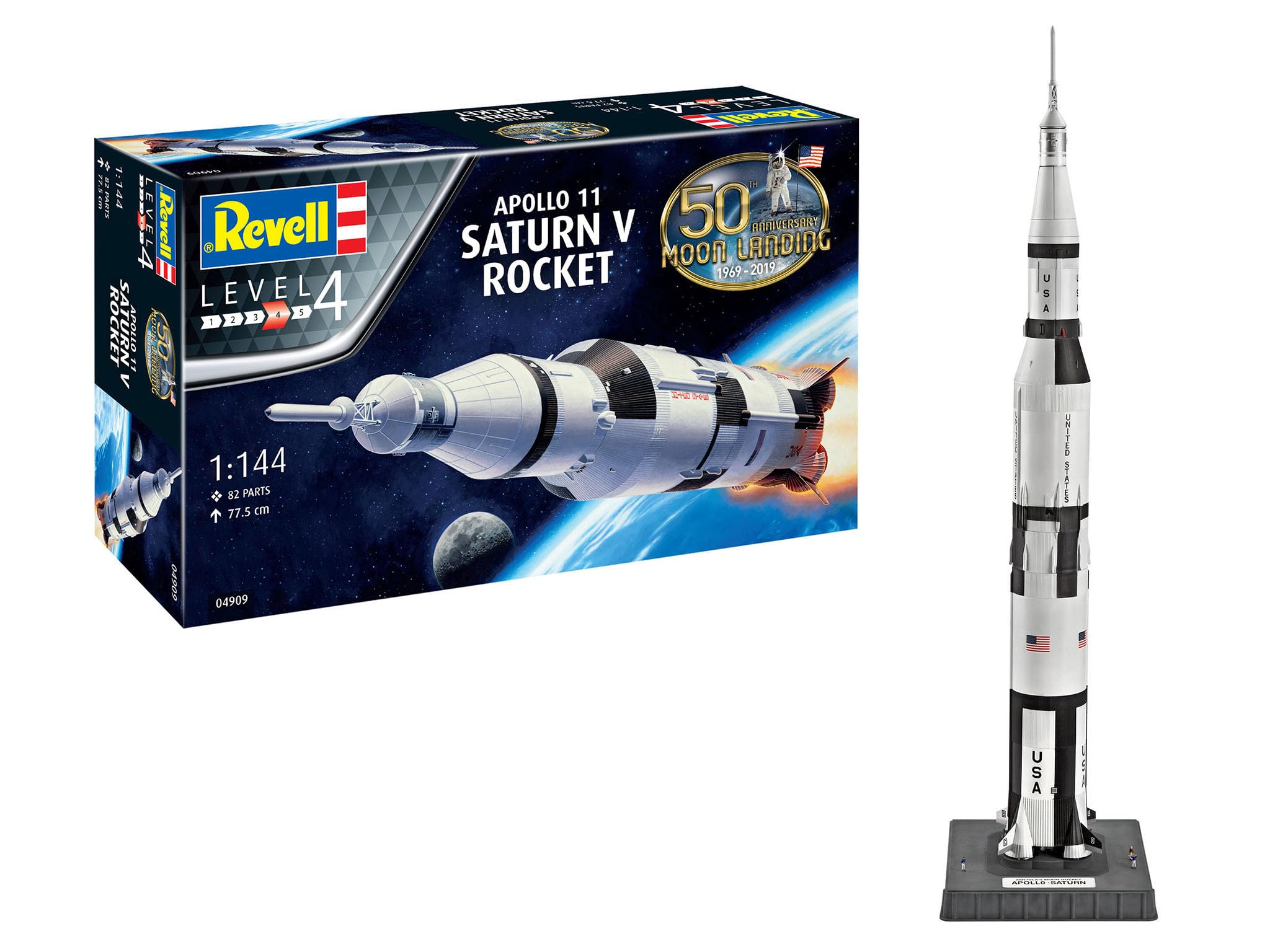 【中古】【人並み外れたに似つかわしい】ＦＲＧ気泡管水準器(Revell) 1/144 サターン V ロケット花火 04909 プラモデル
