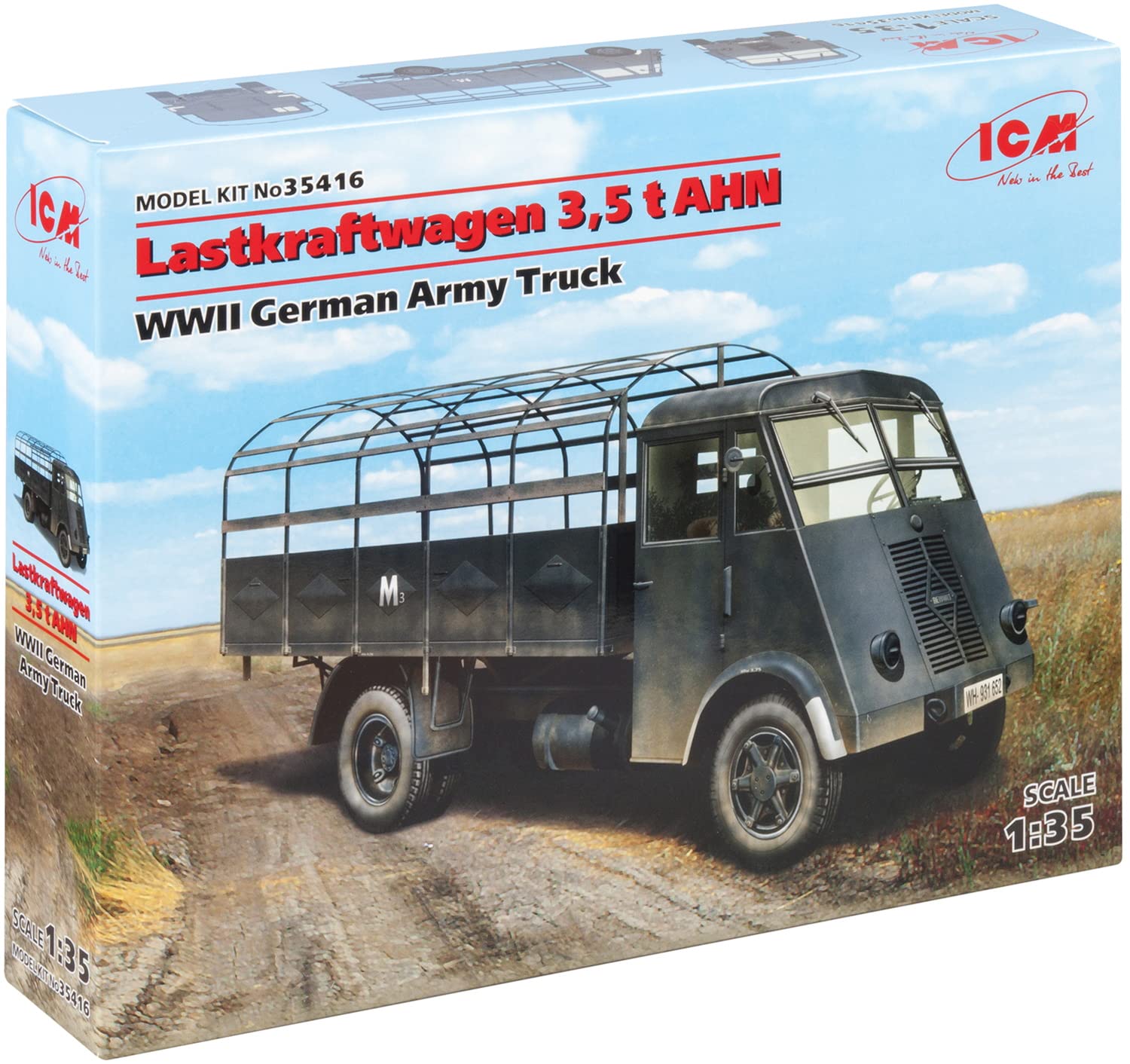 【中古】【人並み外れたに好いたらしい】アイシーエム ICM 1/35 ＦＲＧ軍 ルノー AHN 3.5t ＦＲＧアーミートラック プラモデル 35416