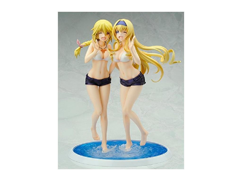 【中古】【非常に良い】IS[インフィニット・ストラトス] シャルロット&セシリア 水着Ver. 1/7スケール PVC製 塗装済み完成品フィギュア