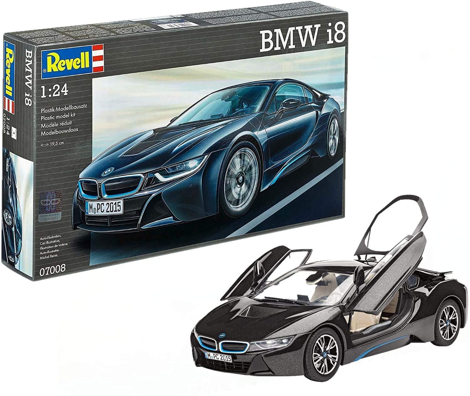 【中古】【人並み外れたに好いたらしい】ＦＲＧ気泡管水準器(Revell) 1/24 BMW i8 プラモデル
