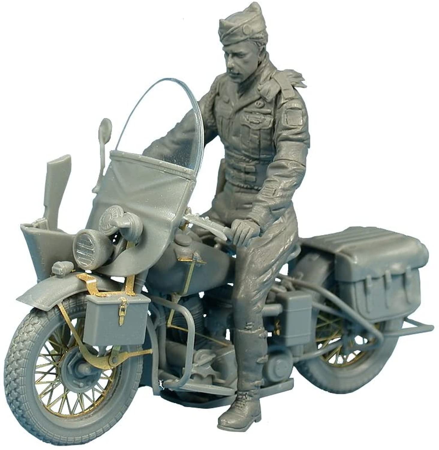【中古】【非常に良い】ミニアート(Miniart) 1/35 アメリカ陸軍憲兵 バイク付 プラモデル