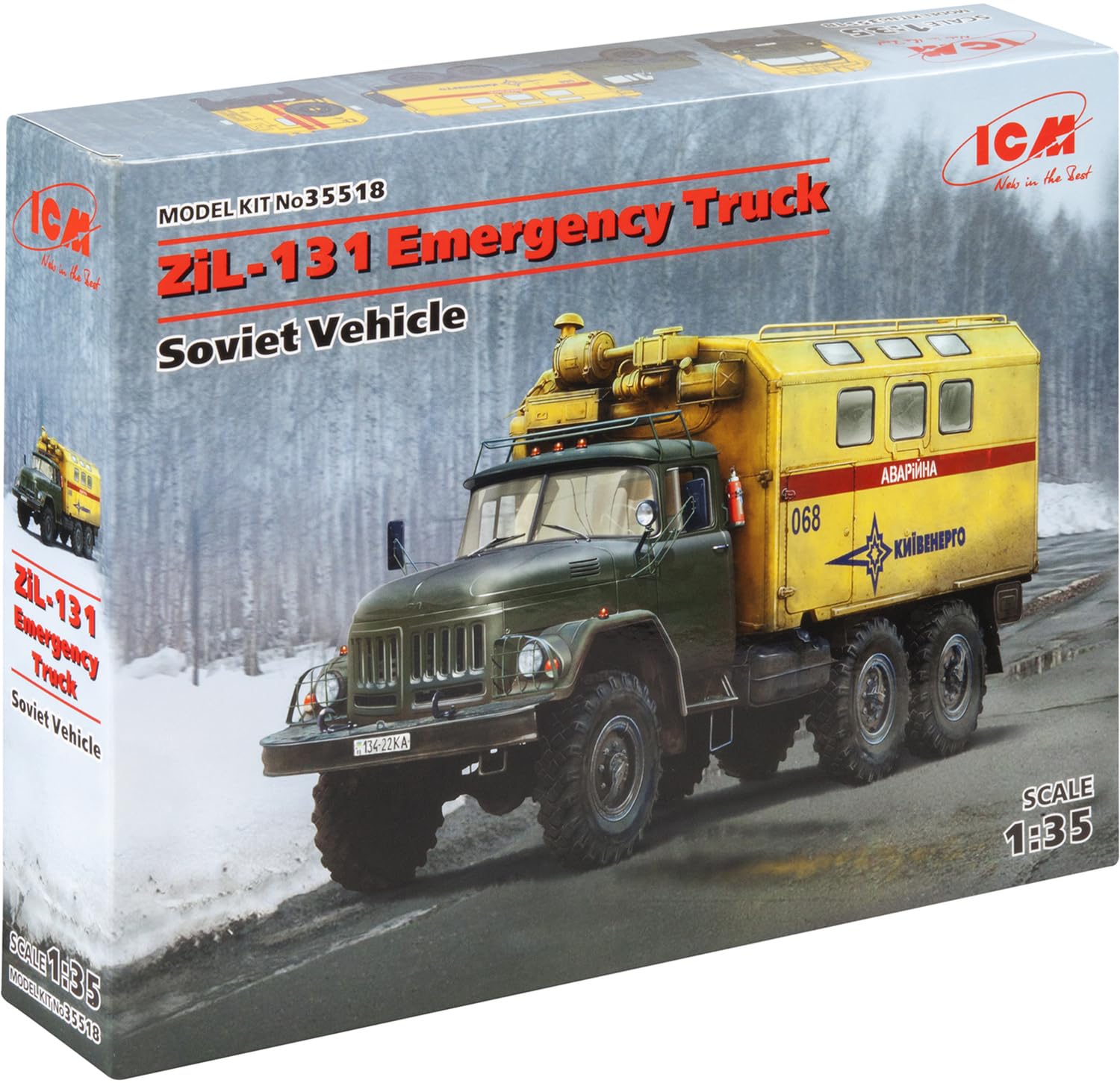 【中古】【非常に良い】アイシーエム ICM 1/35 ソビエトZIL-131 緊急トラック 35518 プラモデル