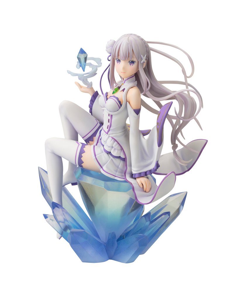 【中古】【非常に良い】コトブキヤ Re: ゼロから始める異世界生活 エミリア 1/8スケール PVC製 塗装済み完成品フィギュア