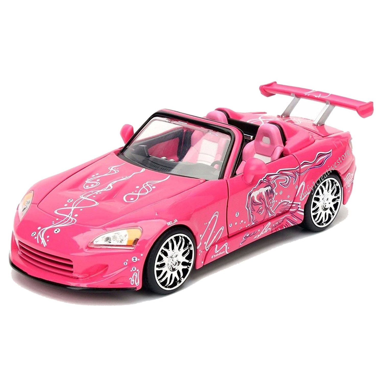 【中古】【非常に良い】[ジェイダ]Jada NEW 1:24 W/B FAST & FURIOUS PINK SUKIS HONDA S2000 Diecast Model Car By Toys [並行輸入品]