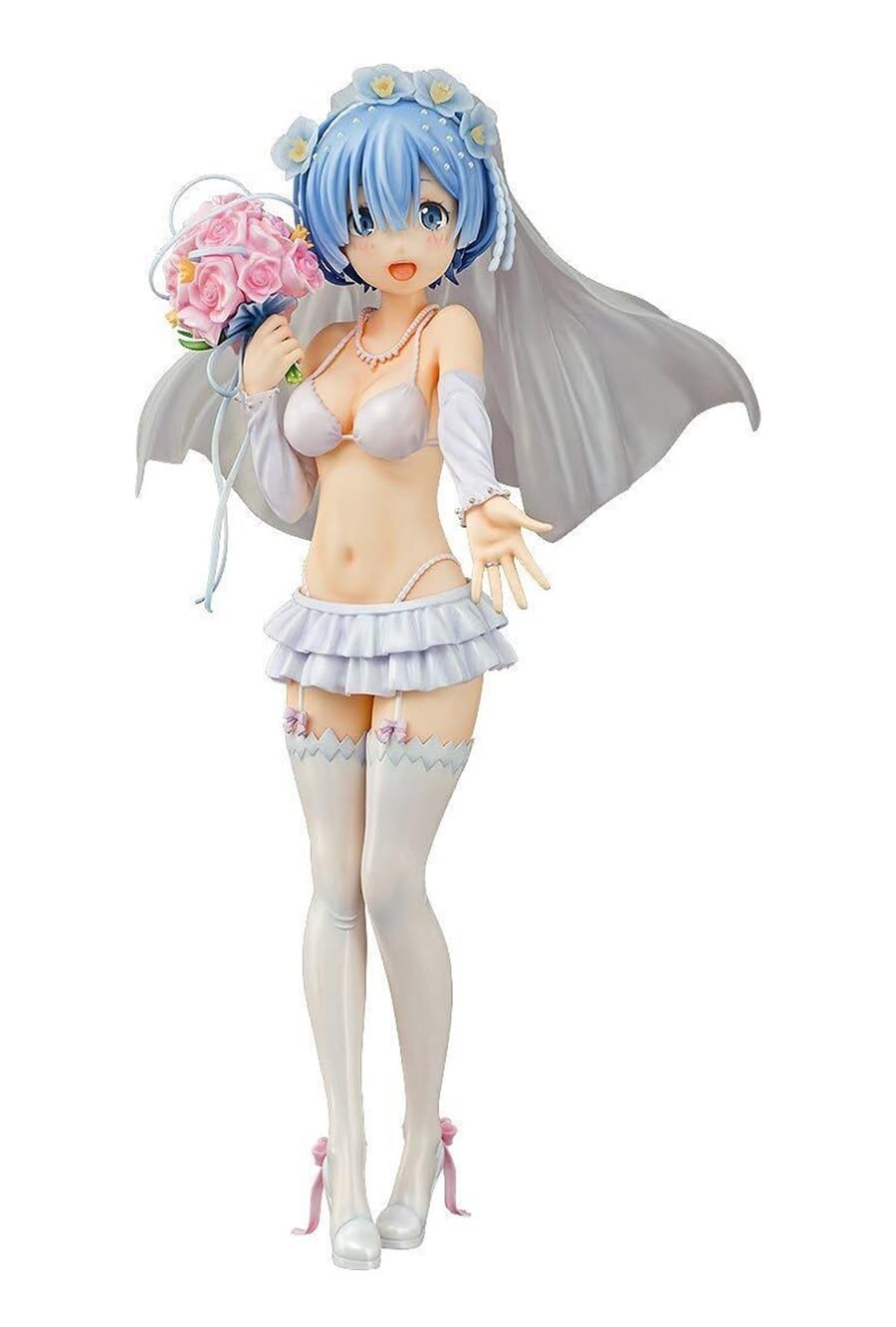 【中古】【非常に良い】Re:ゼロから始める異世界生活 レム ウェディングVer. 1/7スケール ABS&PVC製 塗装済み完成品フィギュア