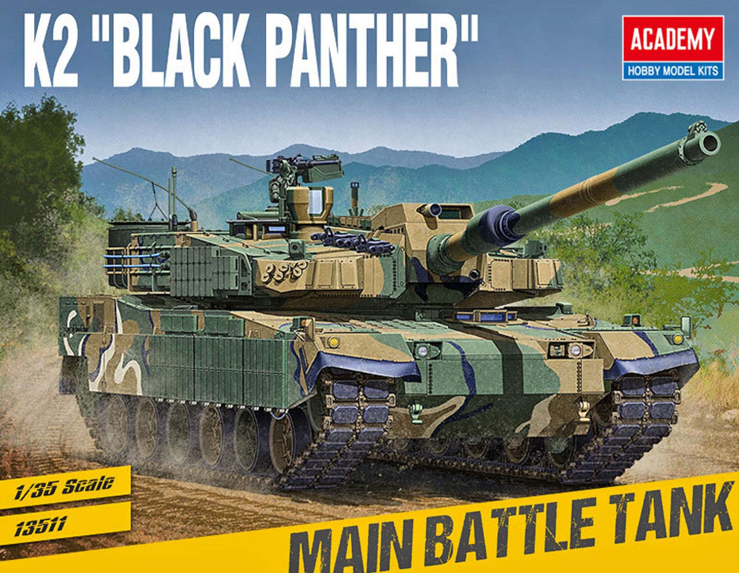 【中古】【非常に良い】アカデミー 1/35 韓国軍 K2戦車 ブラックパンサー プラモデル 13511