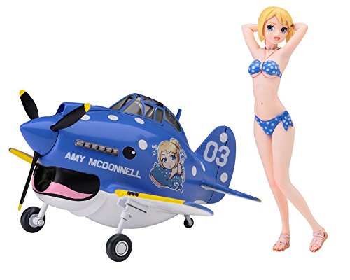【中古】【人並み外れたに好いたらしい】ハセガワ たまごガールズコレクション No.03 1/20 エイミー マクドフランネル w/滅多にないごひこーき P-40 ウォーホーク レジンフィギュア\u0026ノンスケールプラモデル SP382