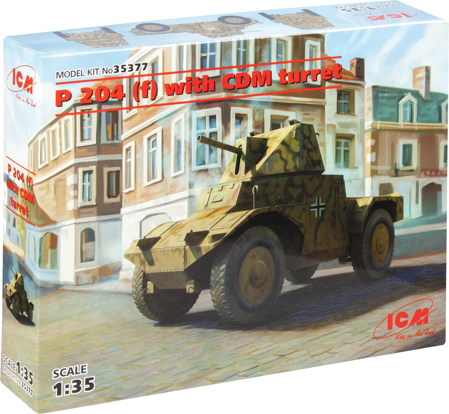 【中古】【非常に良い】ICM 1/35 ドイツ陸軍 ドイツ P204 (f) 装甲車 CDM砲塔搭載型 プラモデル 35377