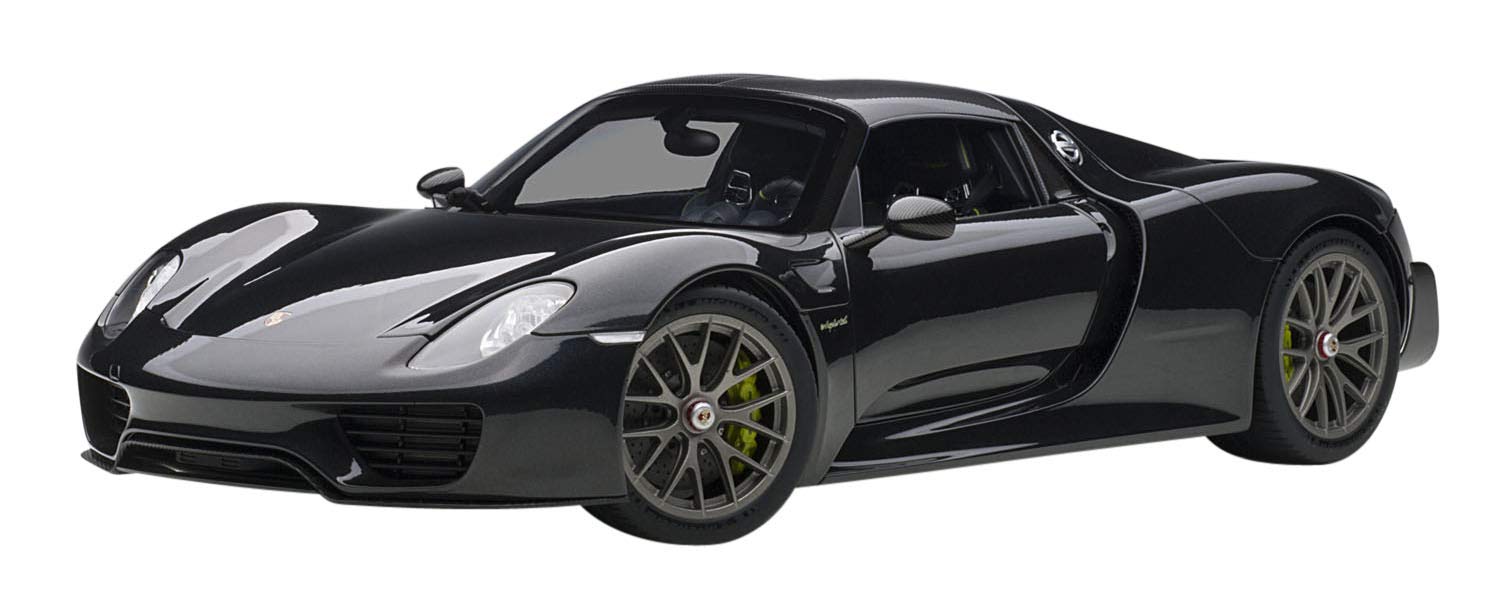 【中古】【非常に良い】AUTOart 1/12 ポルシェ 918 スパイダー バイザッハ・パッケージ ブラックメタリック 完成品 64,704円