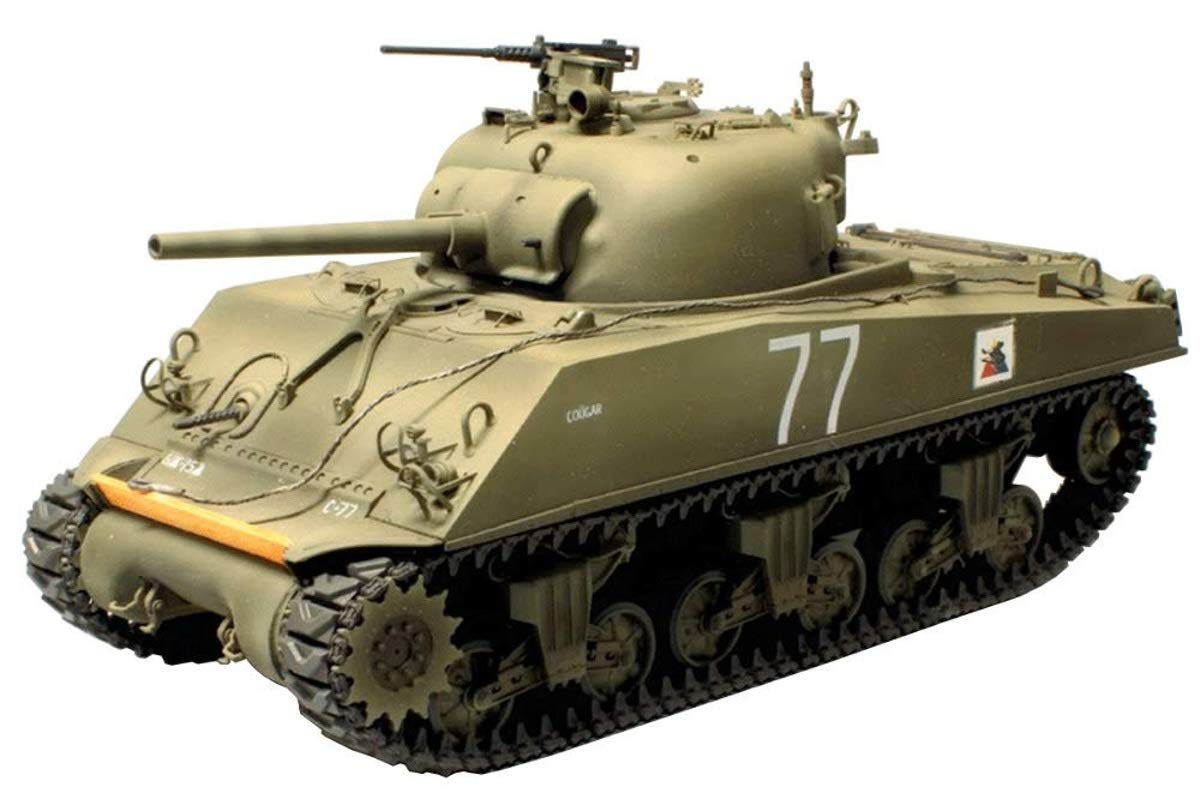 【中古】【非常に良い】アスカモデル 1/35 アメリカ軍 M4A3 75mm 後期型 クーガー プラモデル 35046