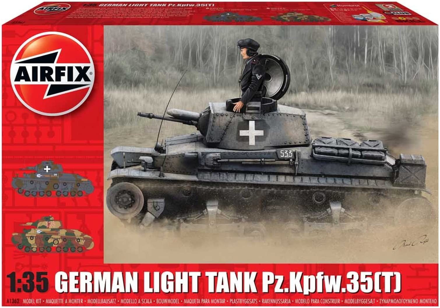 【中古】【非常に良い】エアフィックス(Airfix) 1/35 ドイツ軍 Pz.Kpfw.35 (t) 軽戦車 プラモデル X1362