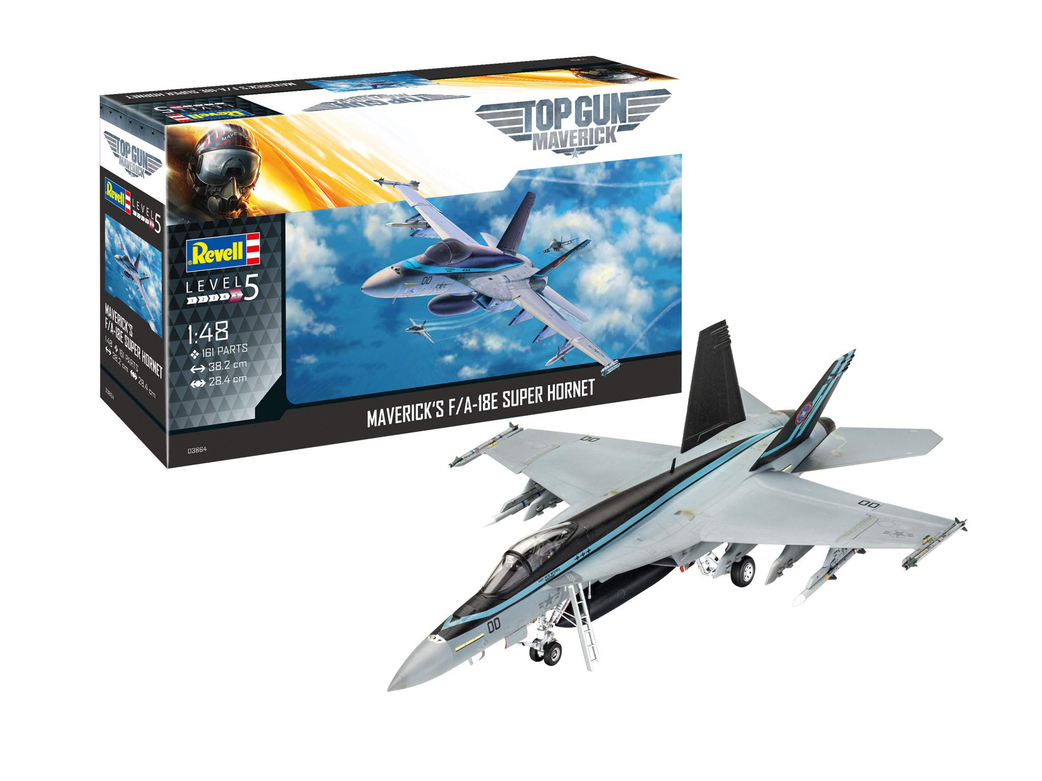 【中古】【非常に良い】ドイツレベル 1/48 アメリカ海軍 F/A-18E スーパーホーネット トップガン プラモデル 03864