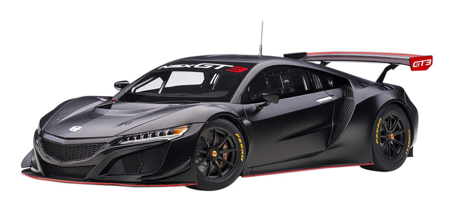 【中古】【人並み外れたに似つかわしい】AUTOart 1/18 ホンダ NSX GT3 2018 つや消し・黒いこと 成し遂げる品 81899