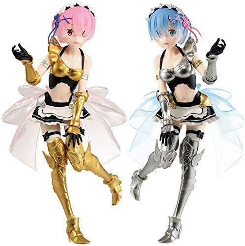 【中古】【非常に良い】Re:ゼロから始める異世界生活 EXQフィギュア ラム＆レム メイドアーマーver. 2種セット｜ドリエムコーポレーション