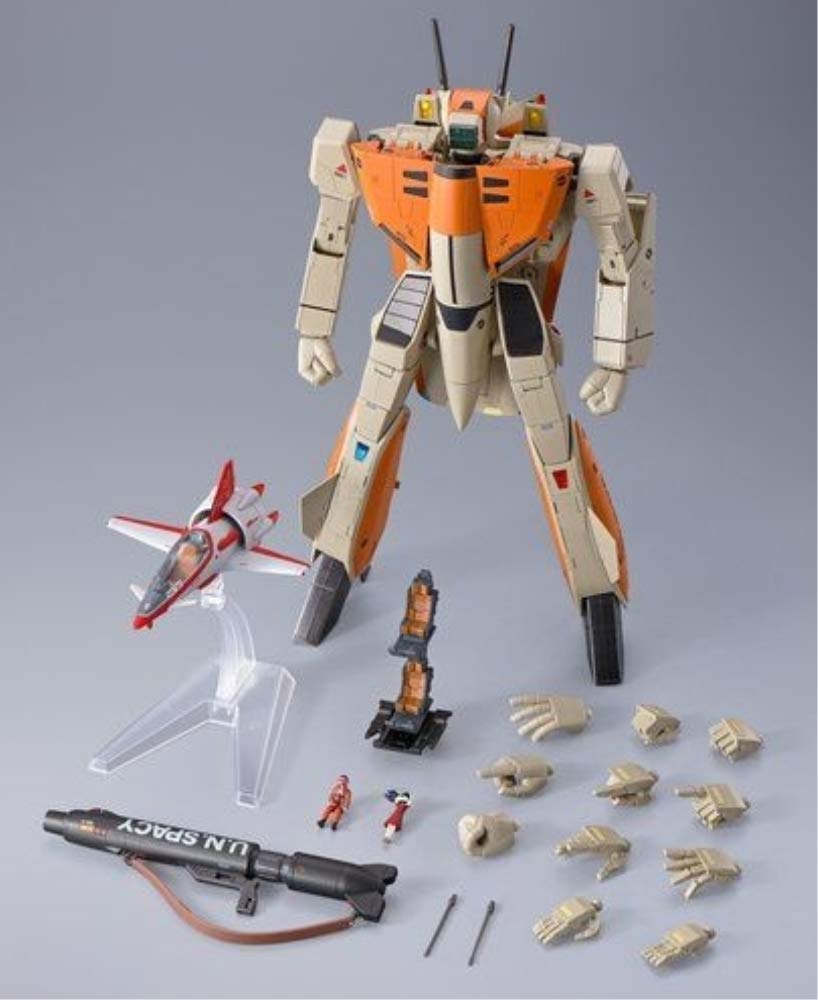 【中古】【人並み外れたに好いたらしい】バンダイ(BANDAI) DX超アロイ VF-1D バルキリー＆気違い・レーサー