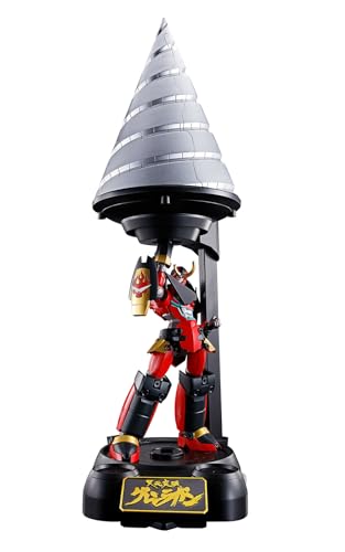 【中古】【人並み外れたに好いたらしい】TAMASHII NATIONS 超アロイ魂 天元突きやぶるグレンラガン GX-107 物のみごとにうつり変わり練りあわせるグレンラガン\u0026大回転ギガせん孔機書き割り 約180粍 PVC\u0026ABS\u0026ダイキャスト製 ペンキ塗り済みモビール図形