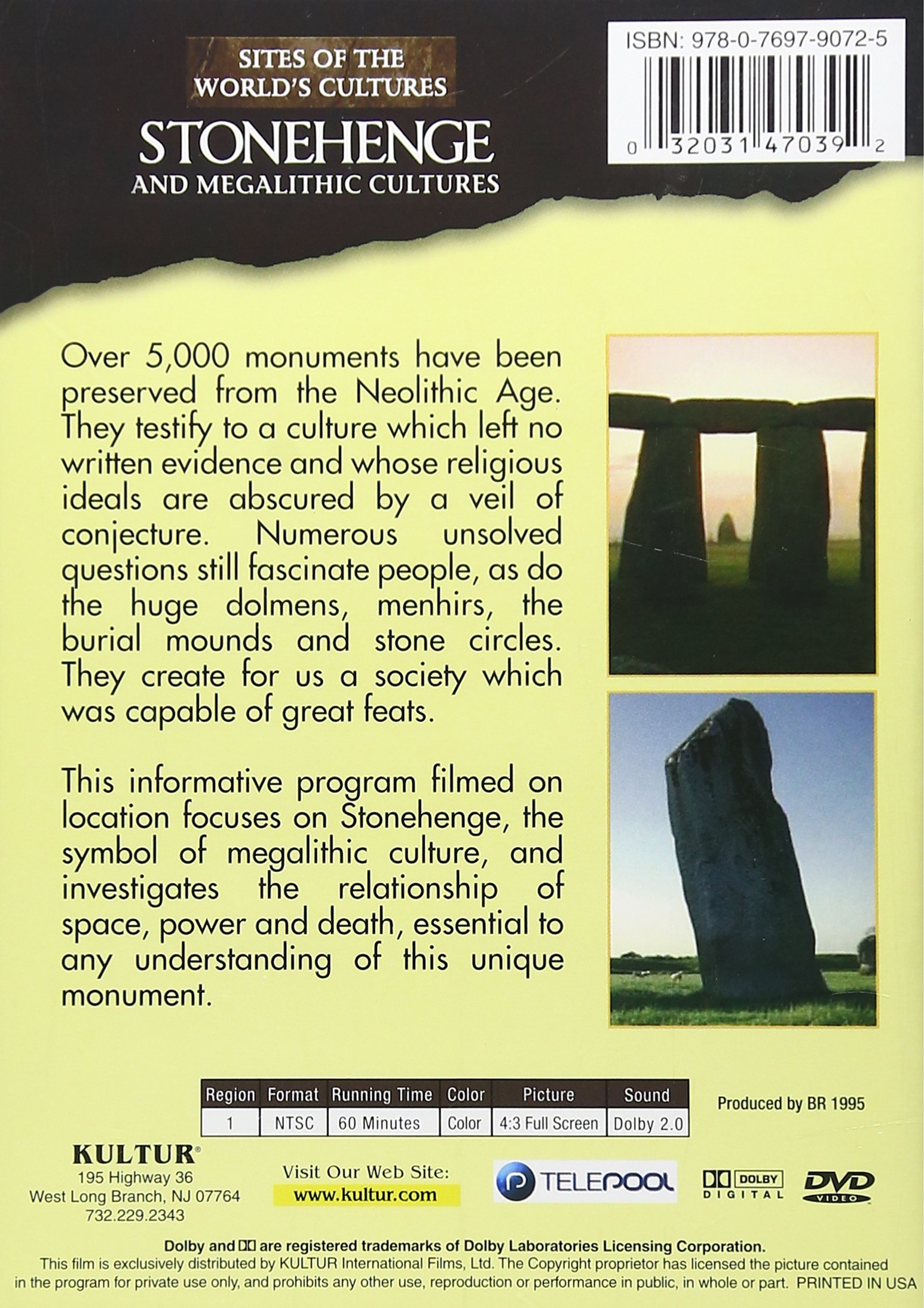 【中古】【非常に良い】Stonehenge and Megalithic Cultures [DVD]