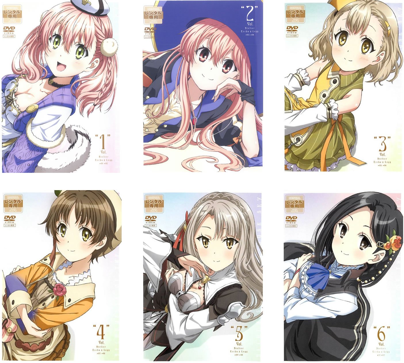 【中古】【非常に良い】エスカ & ロジーのアトリエ 黄昏の空の錬金術士 [レンタル落ち] 全6巻セット [マーケットプレイスDVDセット商品]