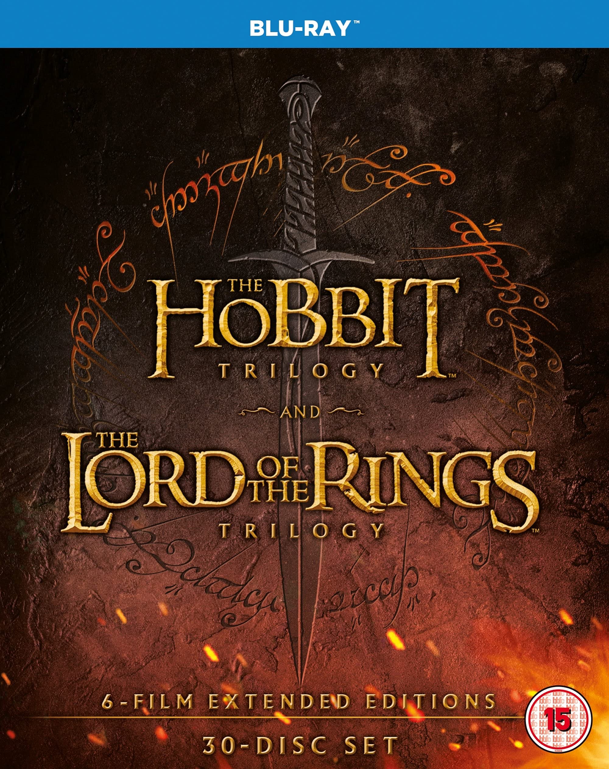 【中古】【非常に良い】The Hobbit Trilogy and The Lord of the Rings Trilogy: 6-Film Extended Editions [Blu-ray]