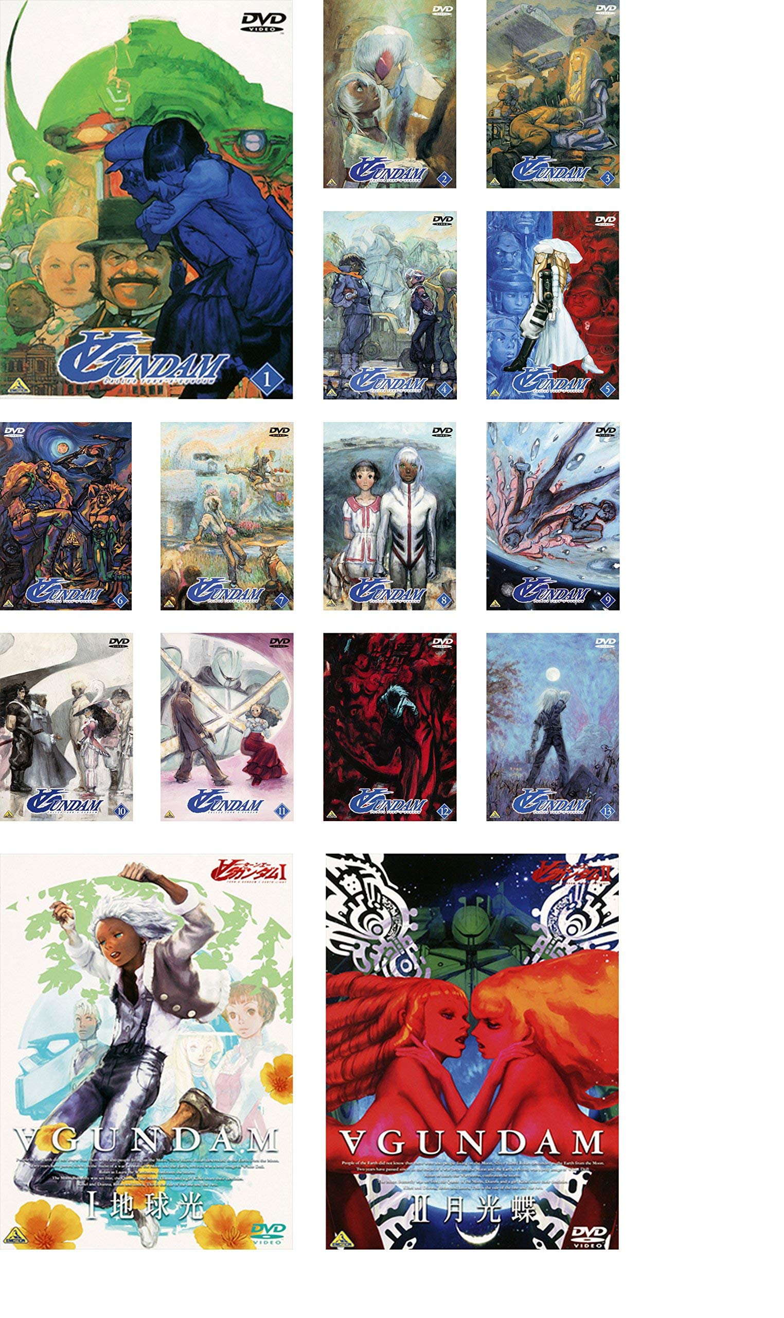【中古】【非常に良い】∀ガンダム TV版 全13巻 + 劇場版 1 地球光、2 月光蝶 [レンタル落ち] 全15巻セット [マーケットプレイスDVDセット商品]
