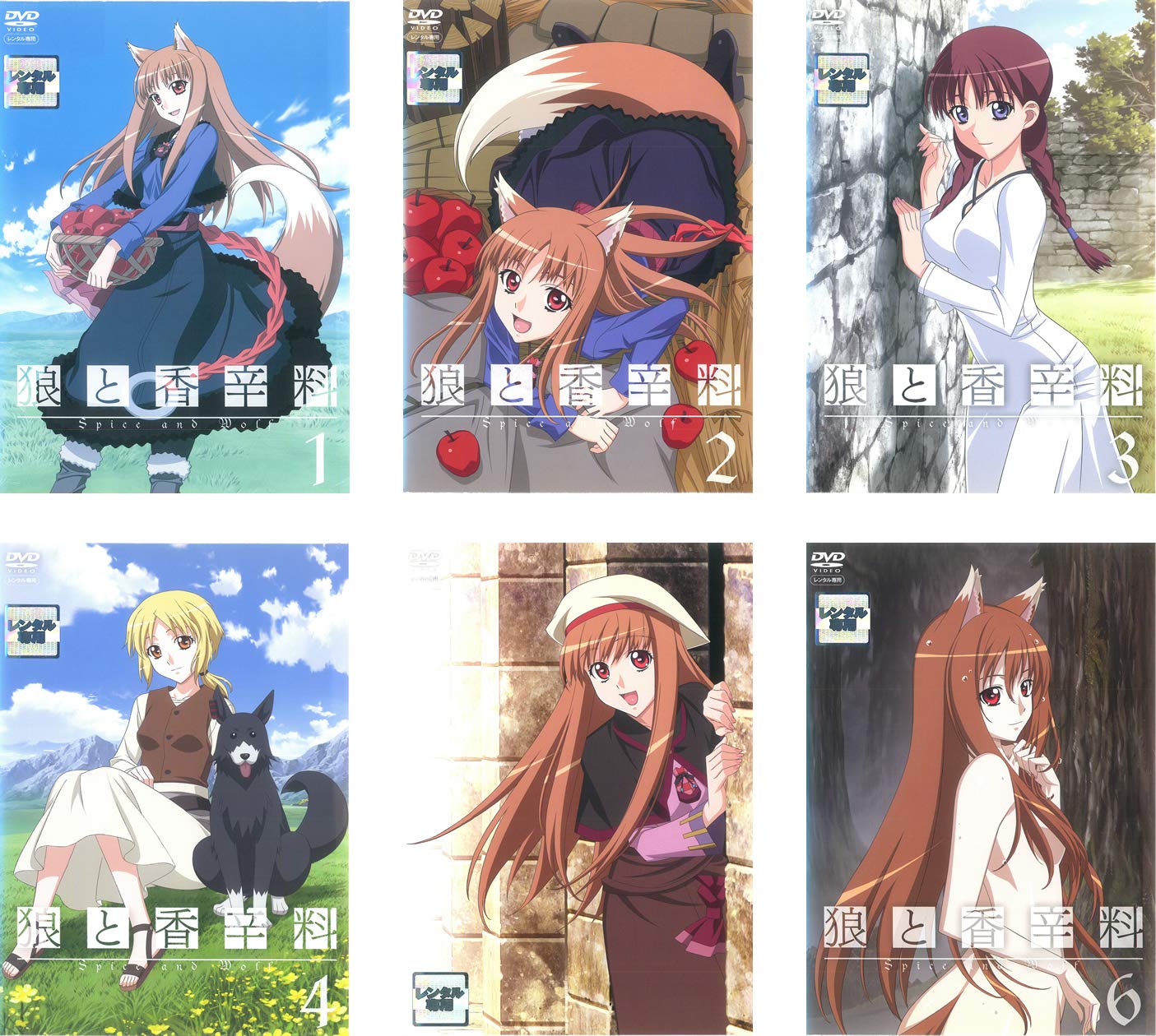 【中古】【非常に良い】狼と香辛料 [レンタル落ち] 全6巻セット [マーケットプレイスDVDセット商品]