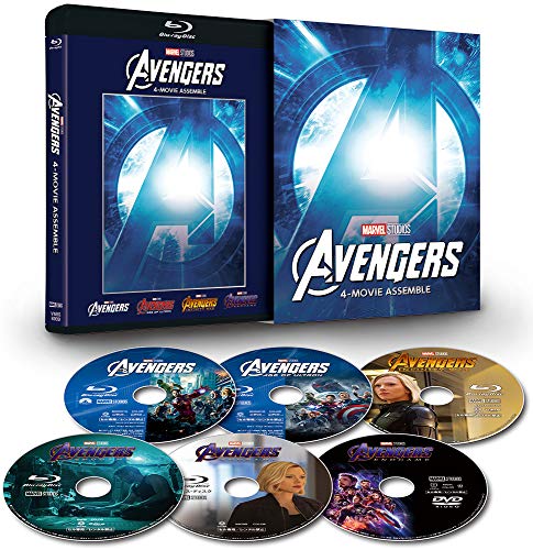 【中古】【非常に良い】アベンジャーズ：4ムービー・アッセンブル [ブルーレイ+DVD+デジタルコピー+MovieNEXワールド] [Blu-ray]
