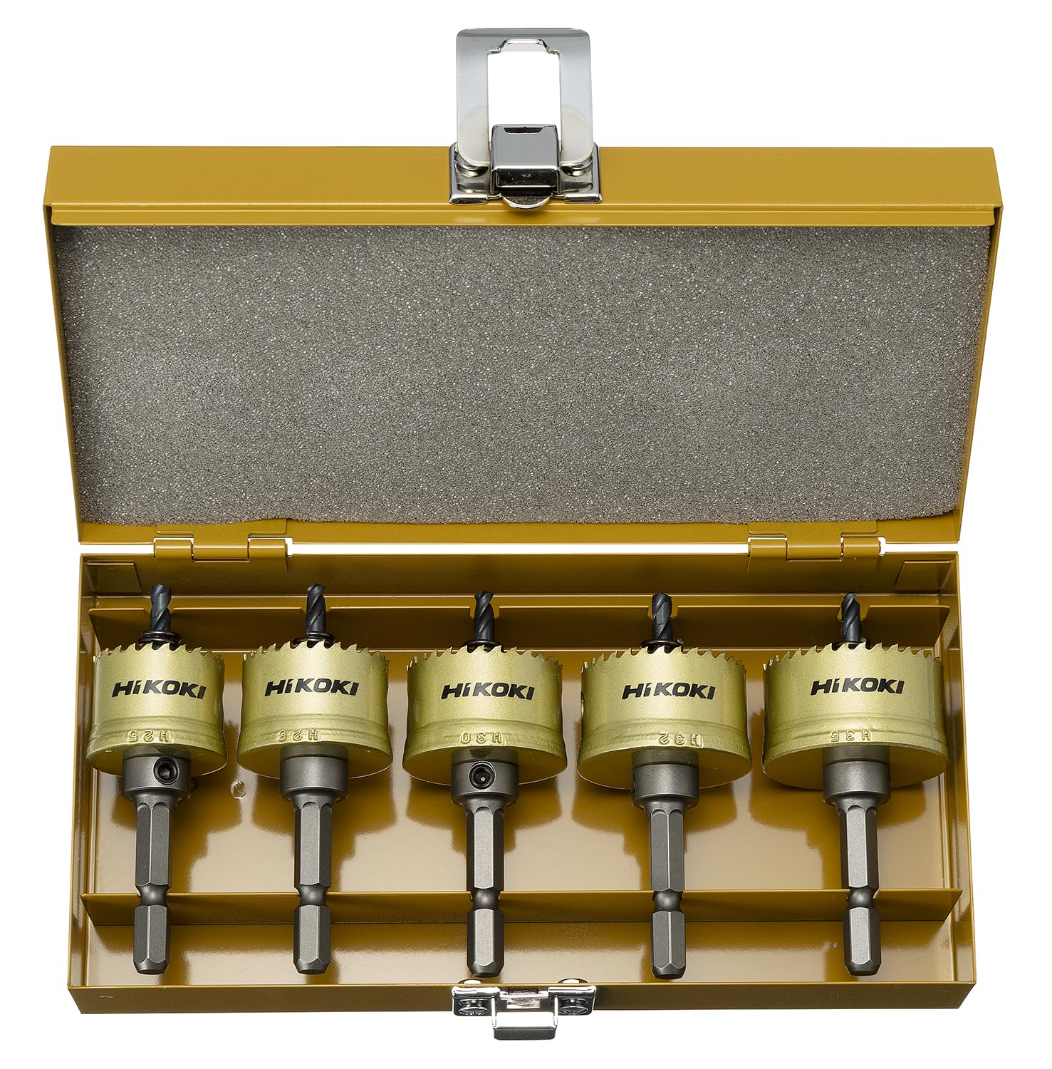 【中古】【非常に良い】HiKOKI(ハイコーキ) ハイスホールソー インパクトドライバー用 設備工事用セットB (φ25、φ28、φ30、φ32、φ35×各1本) 0032-0100