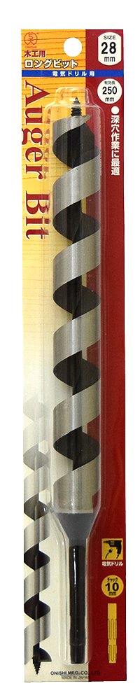 【中古】【人並み外れたに好いたらしい】大西実業 ロングビット（NO．３） 28粍