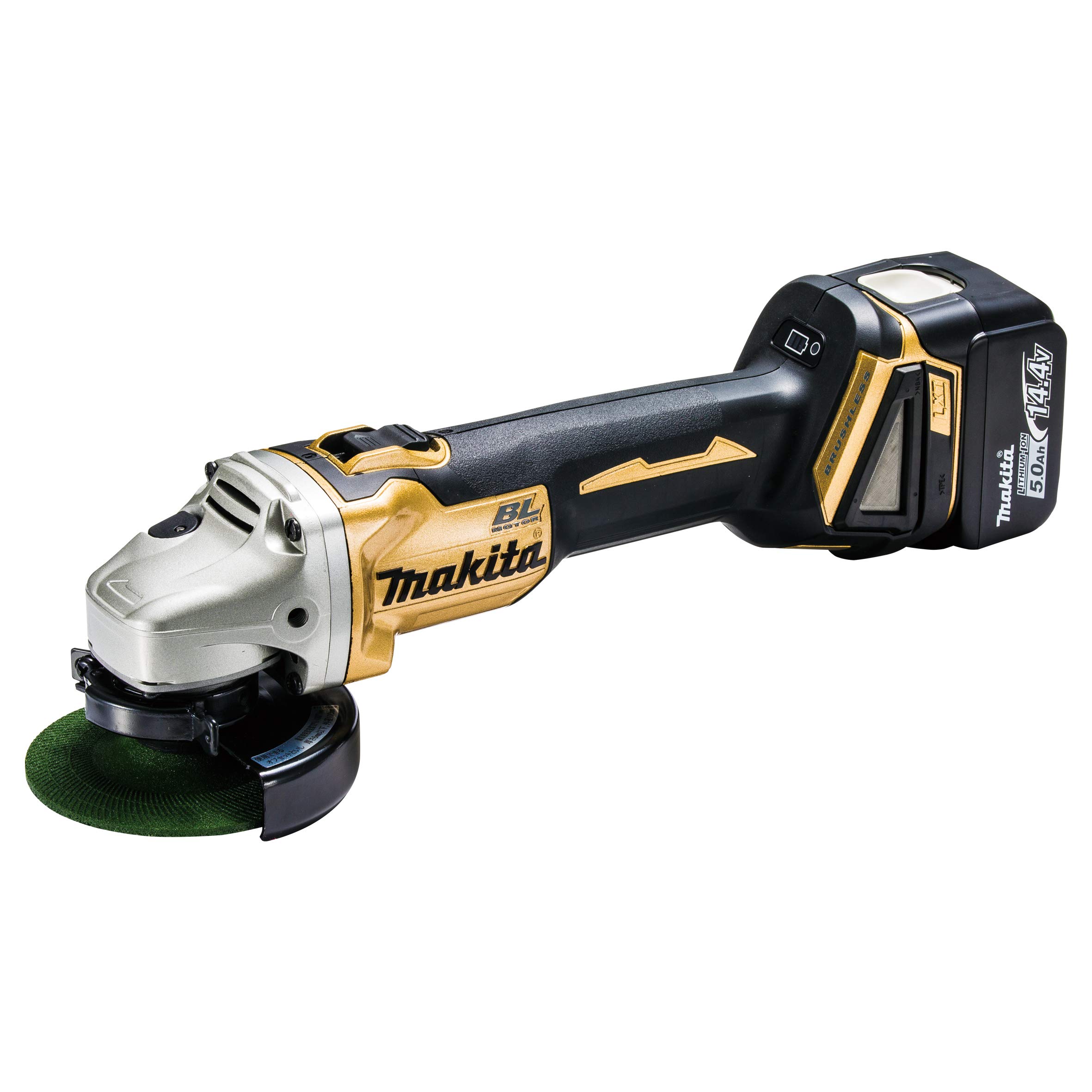 【中古】【人並み外れたに似つかわしい】マキタ(Makita) 申し受ける式ディスクグラインダ14.4V 100粍 ゴールド GA403DSP1