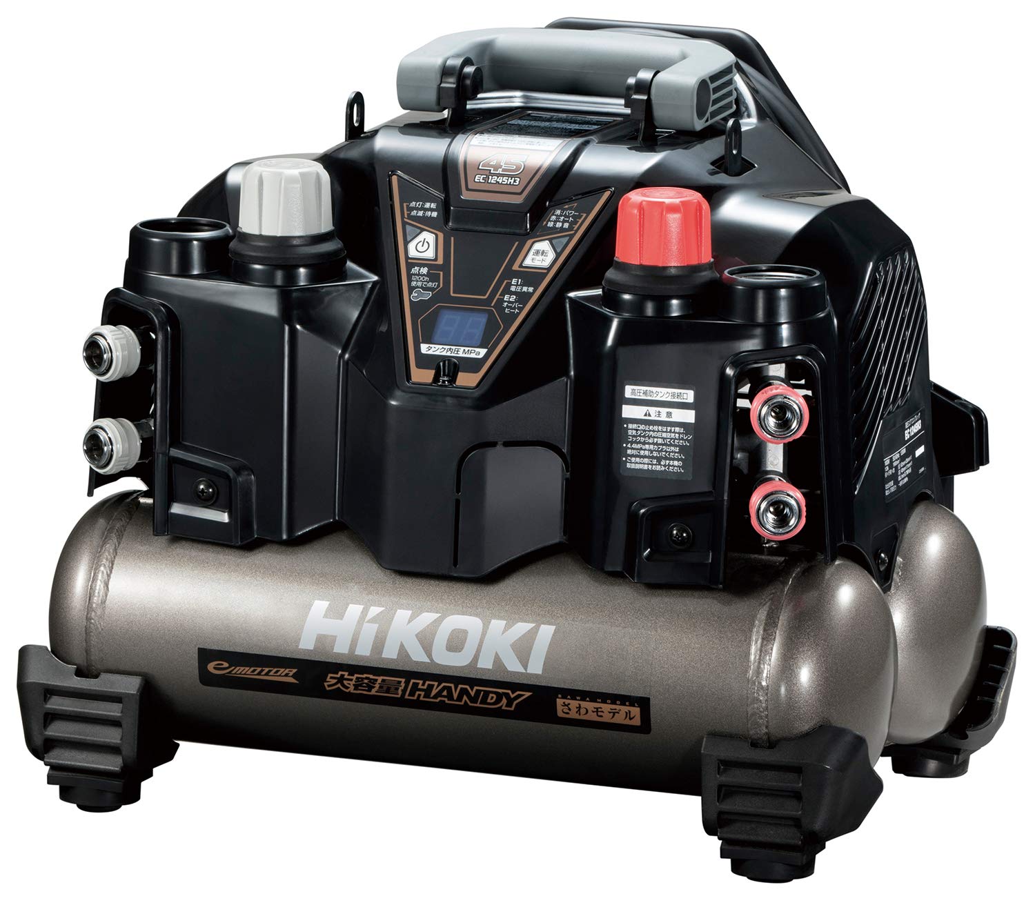 【中古】【人並み外れたに好いたらしい】HiKOKI(ハイコーキ) 釘打機用エアコンプレッサ 貯蔵タンク静電容量8L 貯蔵タンク内圧45空圧 高圧/原則として圧対応 引き当て役立つことなし EC1245H3(TN)