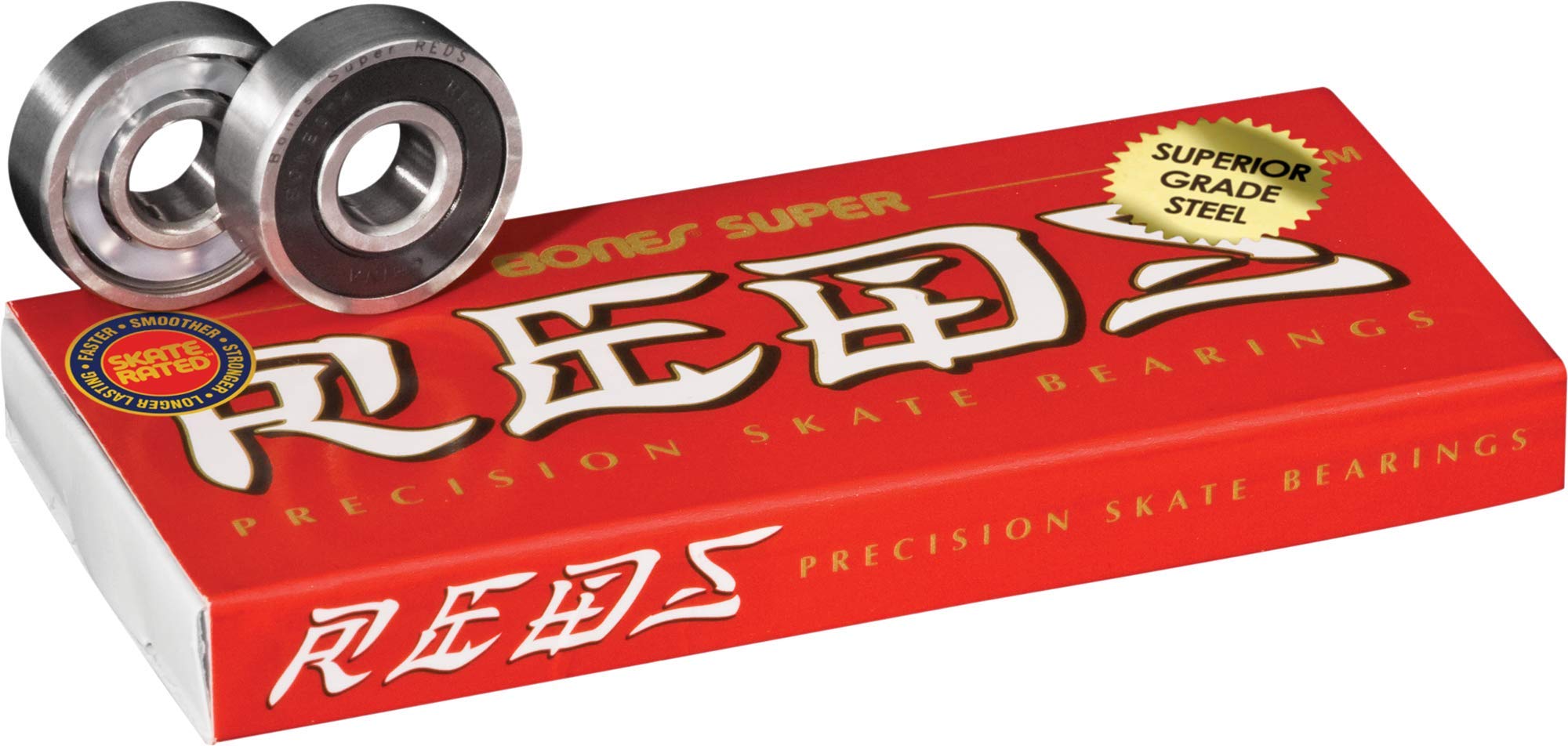 【中古】【人並み外れたに好いたらしい】BonesBearings ボーンズ ベアリング Bones Super REDS 百貨店赤いこと Wheels ウィール 車輪 スケボー 並行輸入品 [並行輸入品]