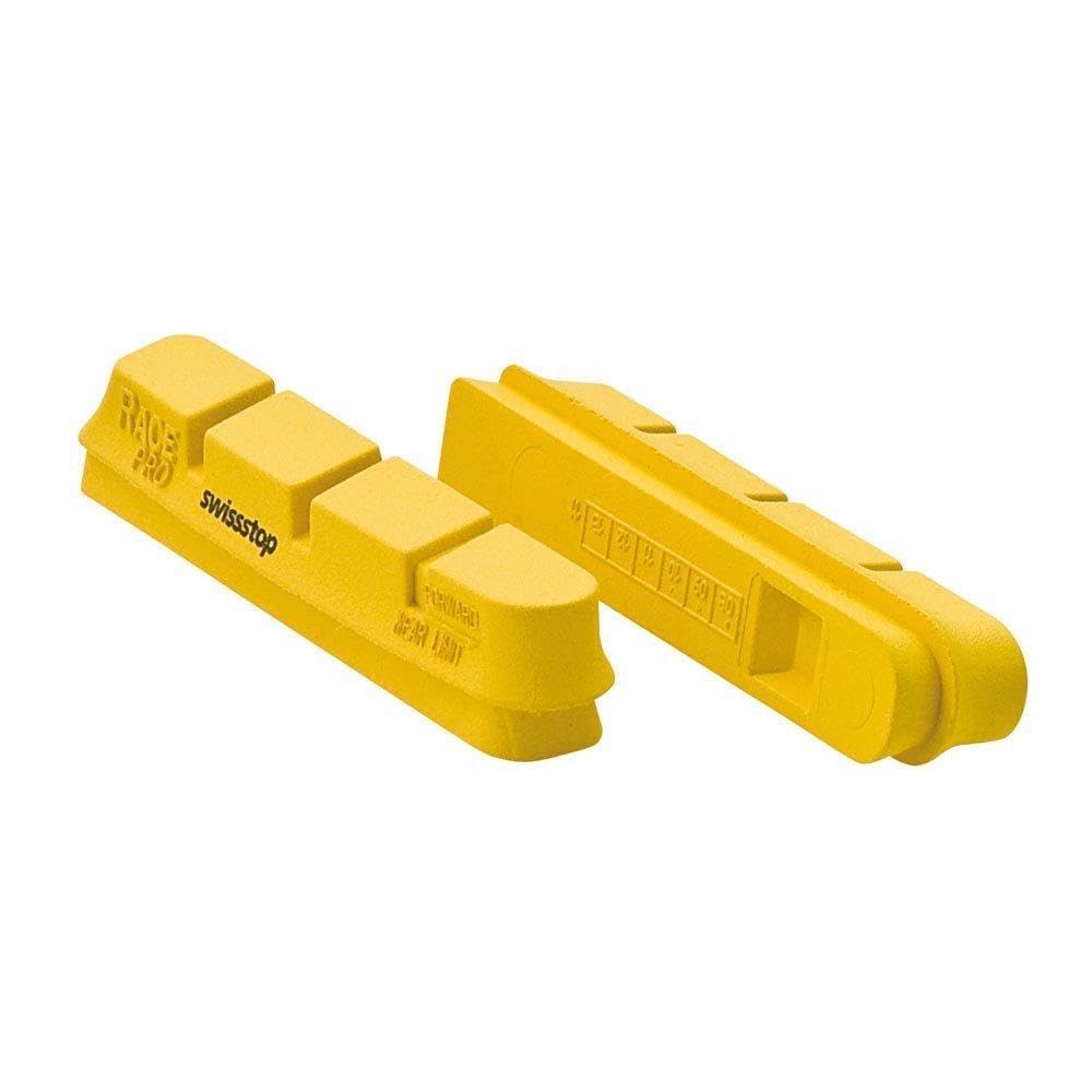 【中古】【人並み外れたに好いたらしい】SWISS STOP(スイス連邦立ちふさがる) [置き目品] 銀輪用 リム ブレーキシュー スピード競技 労働者階級 黄み 第一人者 炭素 リム用 Race Pro Yellow King P100002484 その他-スポーツ・アウトドア