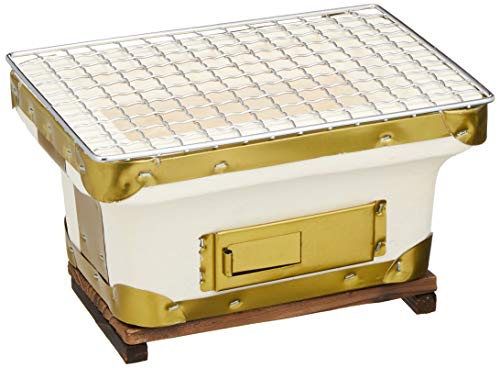 【中古】【非常に良い】BUNDOK(バンドック)俺用 七輪 角 BD-384 【1人用】 バーベキュー ホワイト
