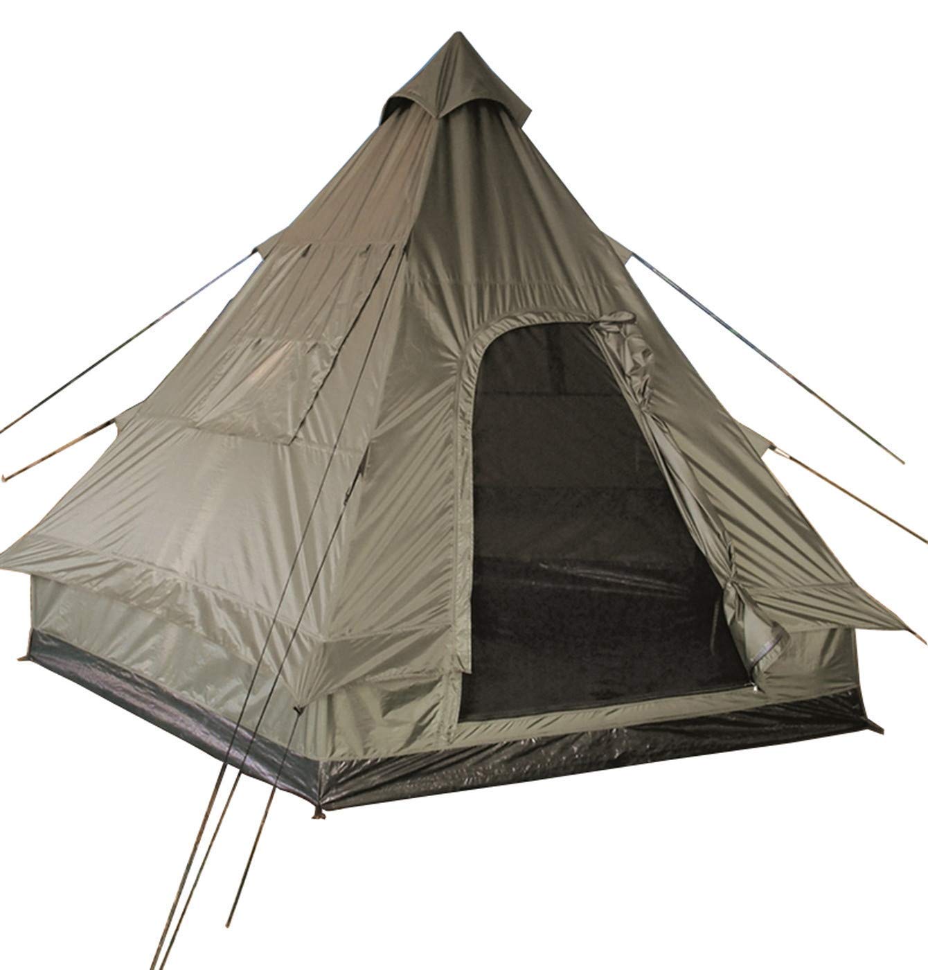 【中古】【非常に良い】Mil-Tec ティピーテント Tipi 4人用セット 290 x 270 x 225cm高 - OLIVE DRAB 27,113円