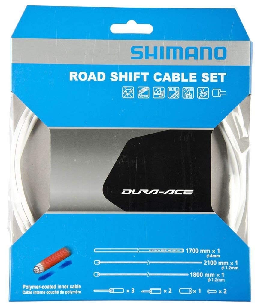 【中古】【非常に良い】シマノ(SHIMANO) リペアパーツ シフトケーブルセット ポリマーコーティング 9000 ホワイト RD-9000用ノーズ付 Y63Z98920｜ドリエムコーポレーション
