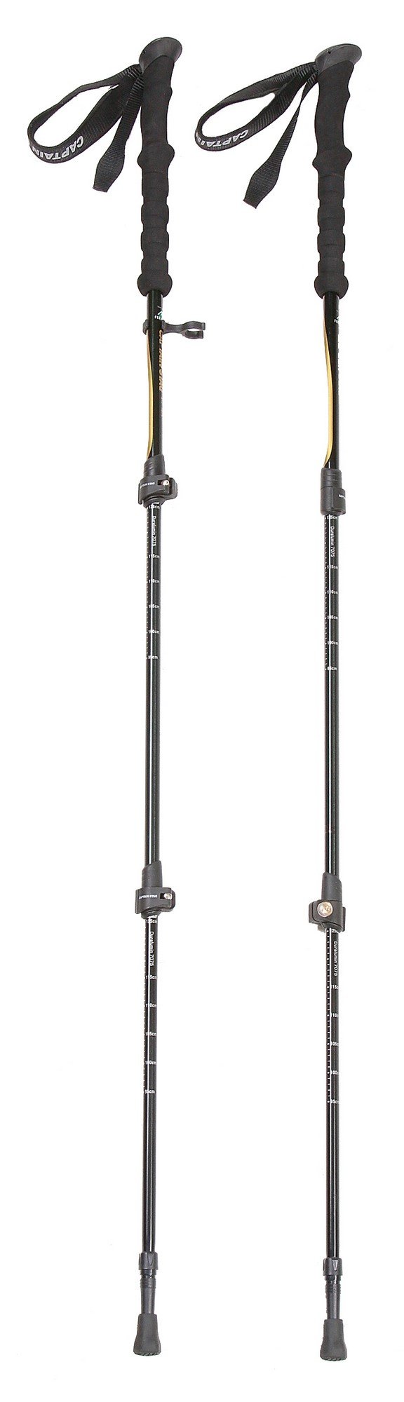 【中古】【非常に良い】キャプテンスタッグ(CAPTAIN STAG) トレッキングポール トレッキングステッキ 2本組 ベントグリップ 3段クイックロック式 ブラック FEEL BOSCO CSI-001 UM-2300