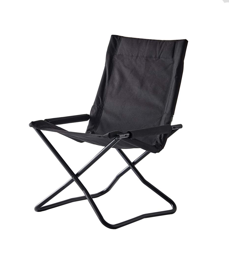 【中古】【非常に良い】onway オンウェー チェアエックス OW-5659FL-BLK 折りたたみ アウトドア キャンプ ハイバック ソロ 室内 フォールディング 椅子 テレワーク 疲れない 持ち運び 携帯便利 釣り