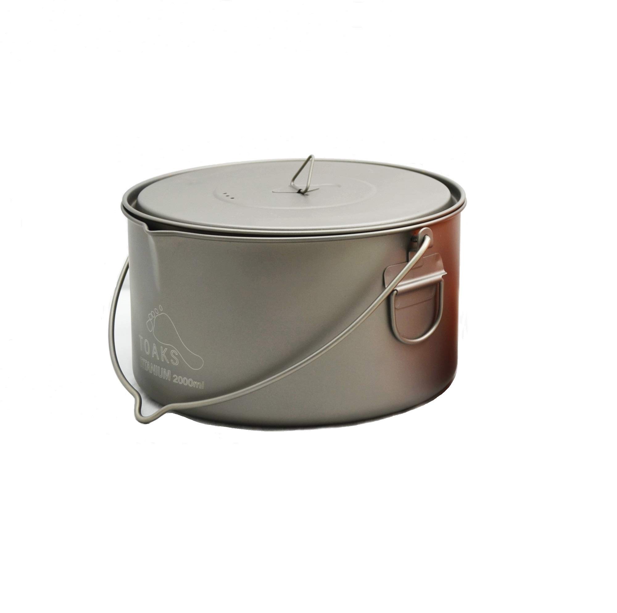 【中古】【非常に良い】(トークス)TOAKS Titanium 2000ml Pot with Bail Handle POT-2000-BH