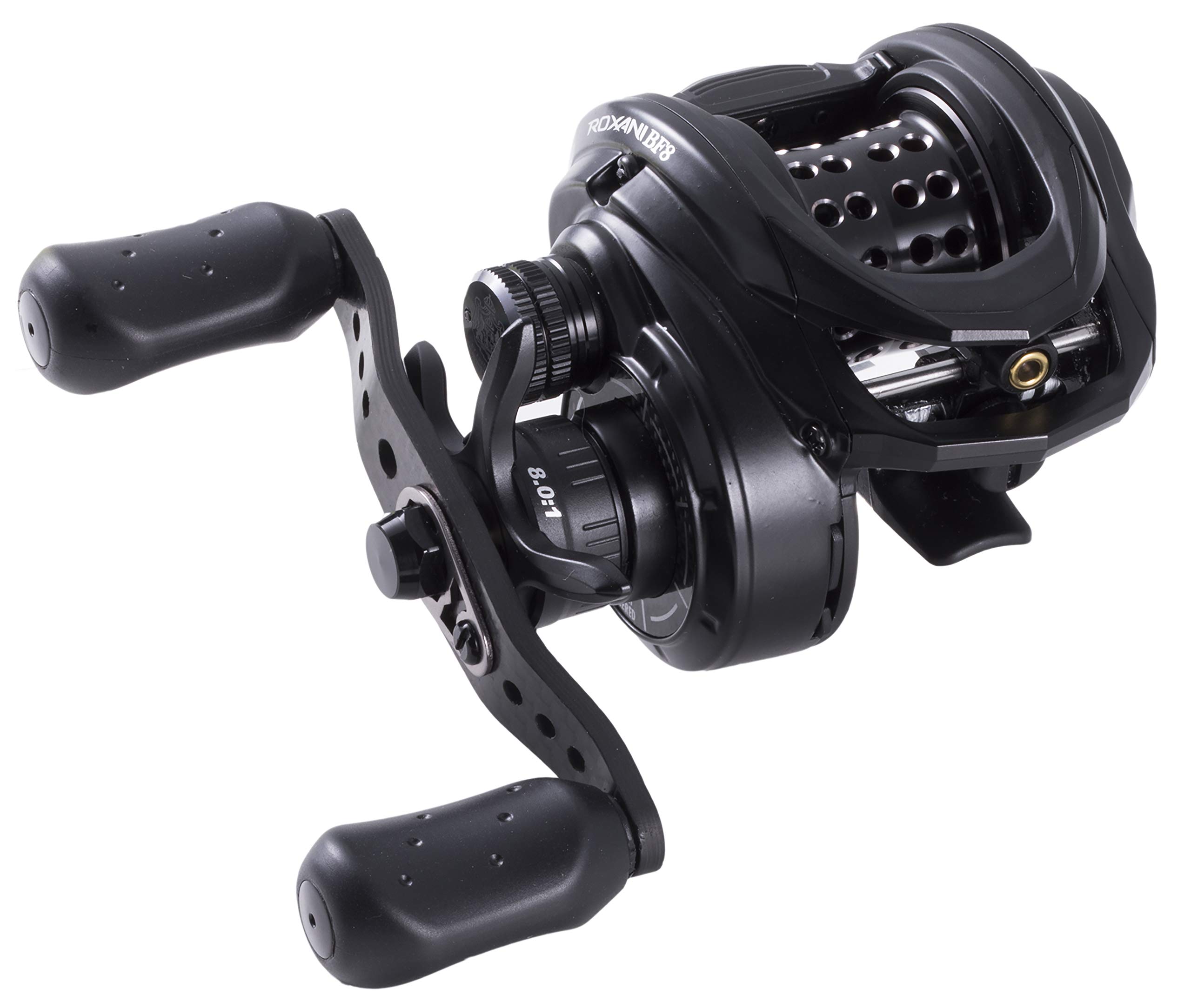 【中古】【非常に良い】AbuGarcia (アブガルシア) ROXANI BF8 (ロキサーニ) 右巻き スーパーハイギヤ カーボンハンドル ベイトフィネススプール搭載 ソルト対応